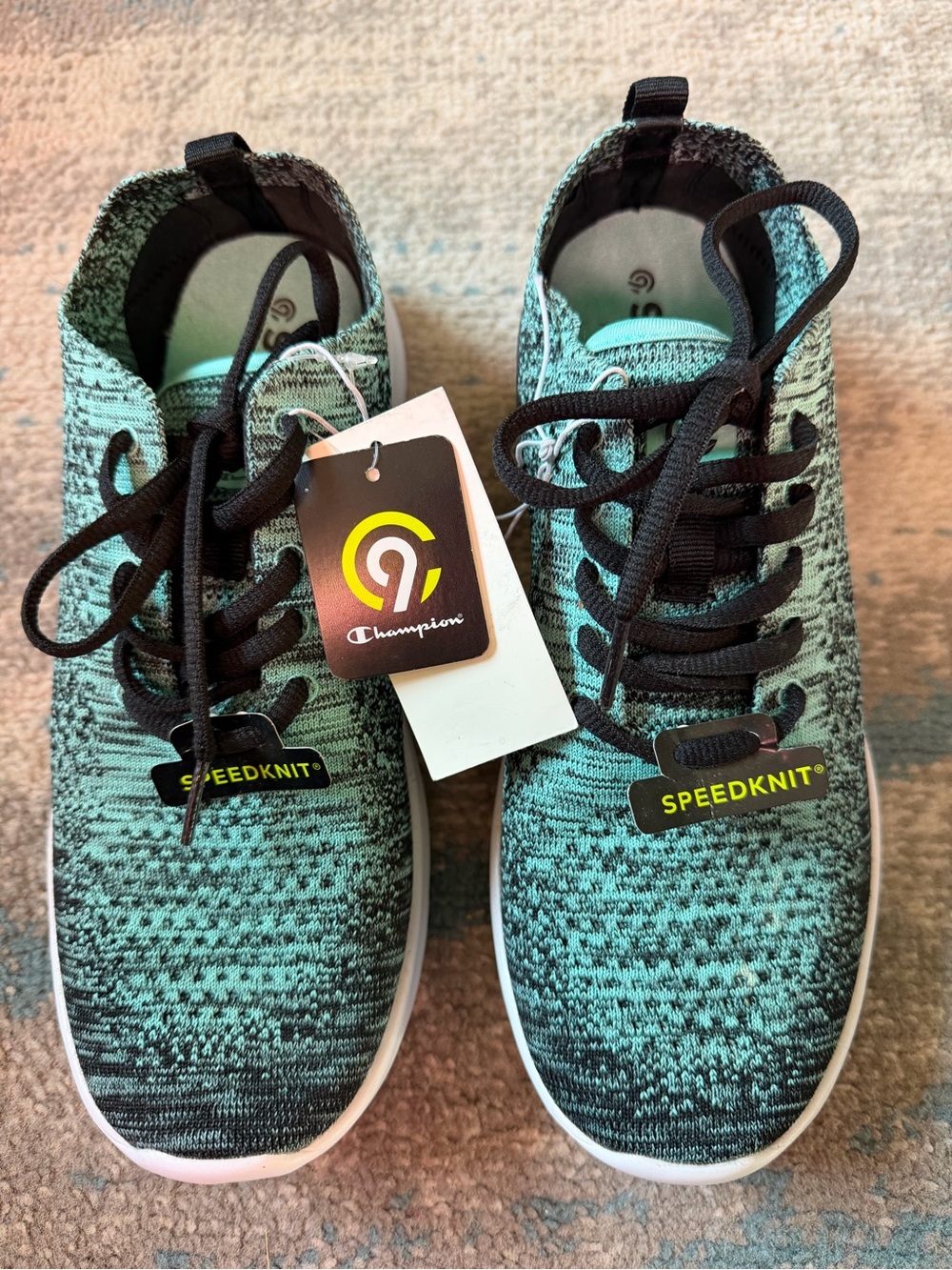 C9 Champion women's Size 9 SpeedKnit Sneakers - Turquoise and Black